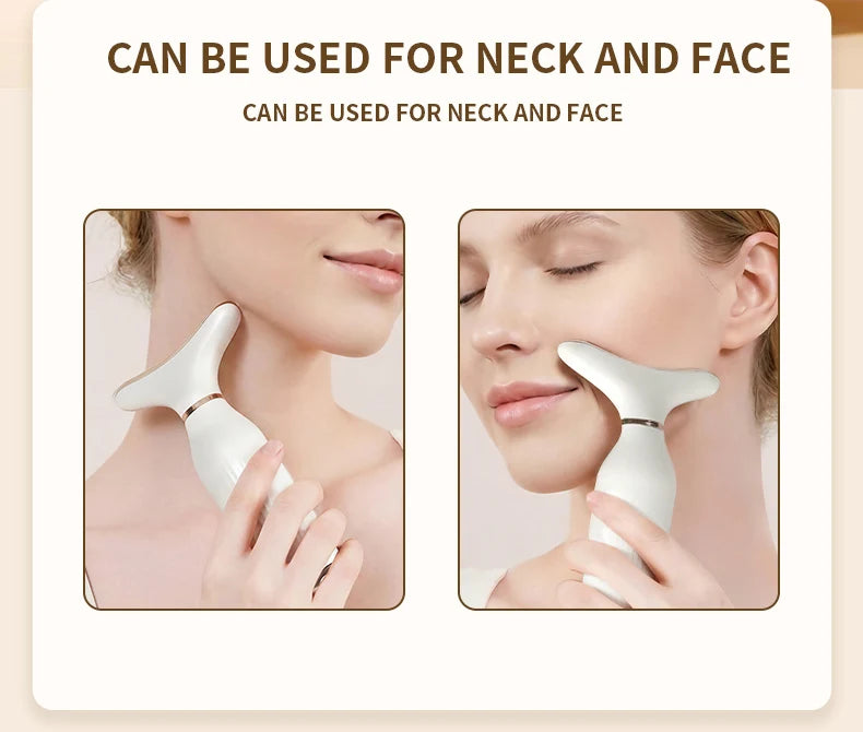 Sculptano 7-Color LED Thermal Vibration Face & Neck Massager