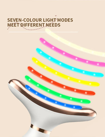 Sculptano 7-Color LED Thermal Vibration Face & Neck Massager