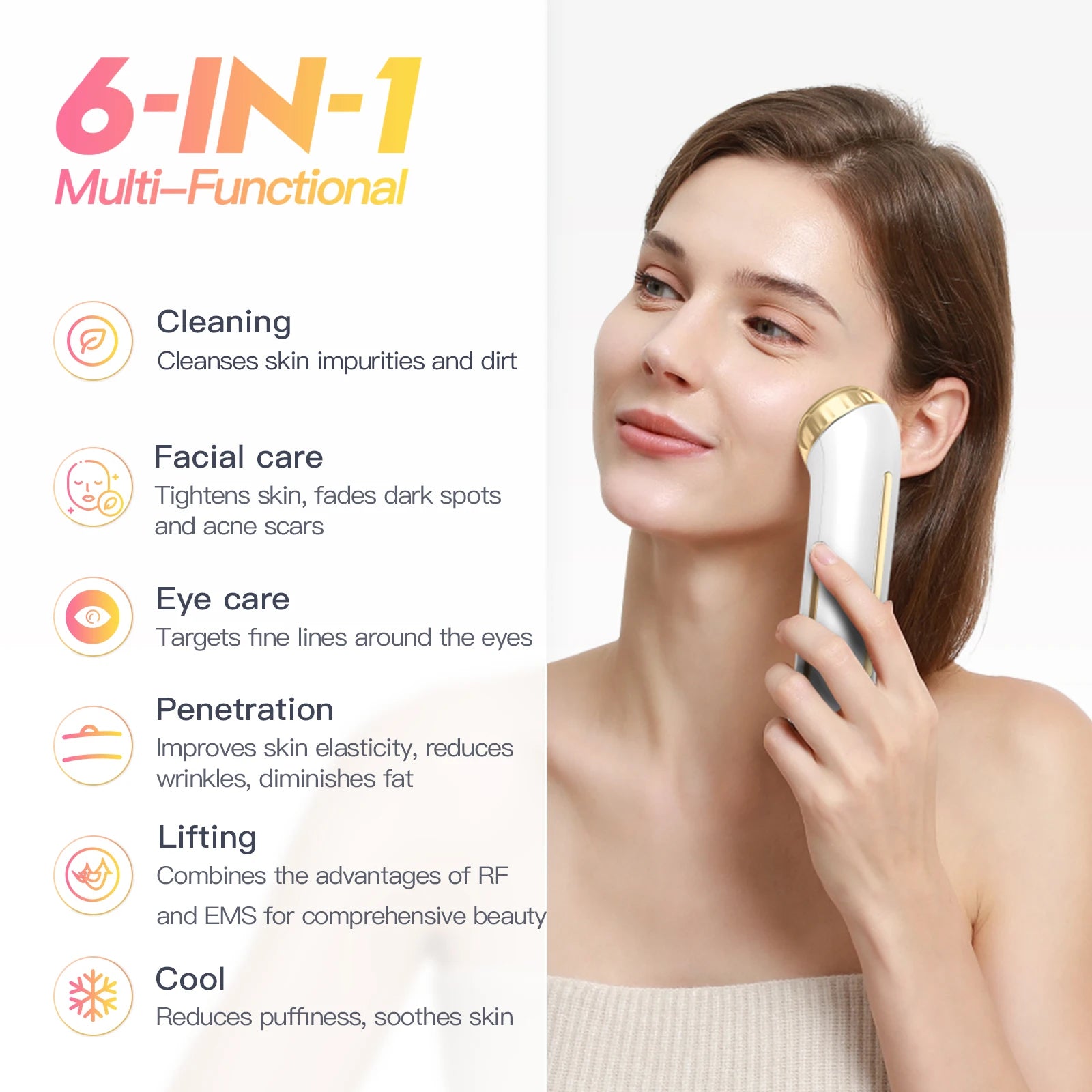 Sculptano M2 6-in-1 LED EMS Photon Rejuvenating Face Lifting Device