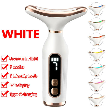 Sculptano 7-Color LED Thermal Vibration Face & Neck Massager