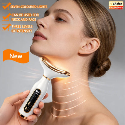 Sculptano 7-Color LED Thermal Vibration Face & Neck Massager