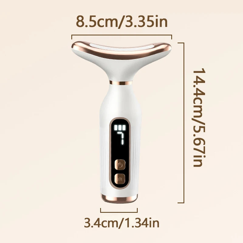 Sculptano 7-Color LED Thermal Vibration Face & Neck Massager