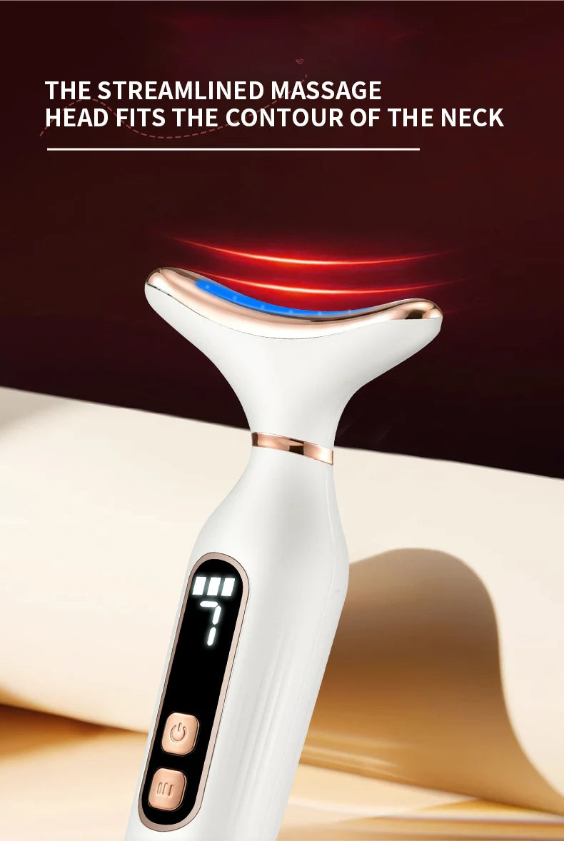 Sculptano 7-Color LED Thermal Vibration Face & Neck Massager