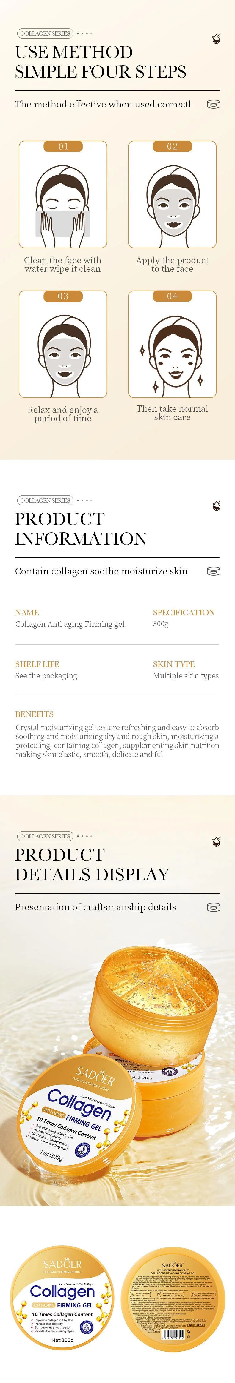 Sculptano Deep Hydro Collagen Firming & Repair Facial Gel-Cream