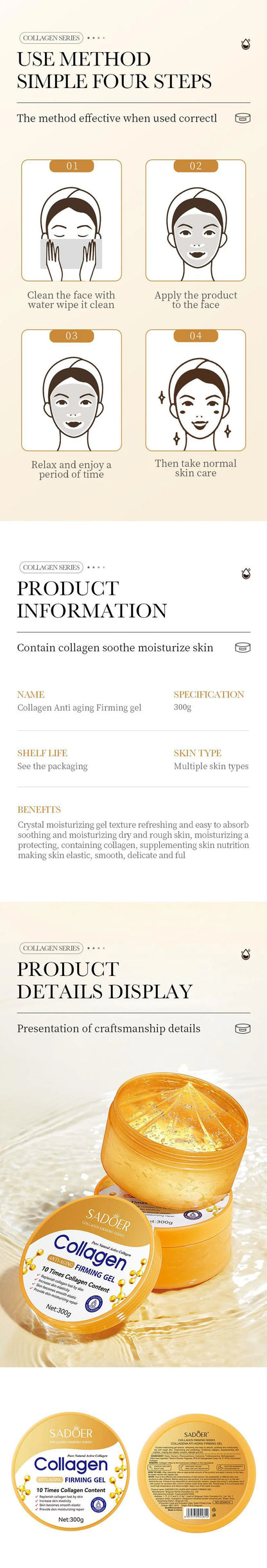 Sculptano Deep Hydro Collagen Firming & Repair Facial Gel-Cream